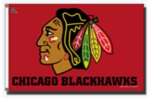 Chicago Blackhawks FLAG 3X5 BANNER: FAST FREE SHIPPING FROM USA.