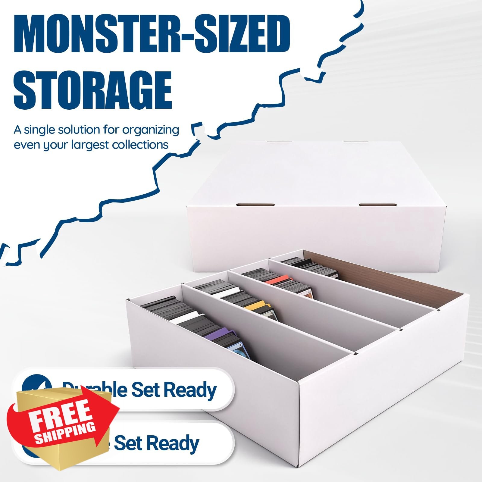 CHAIARRY 4-pack Sports Card Storage Boxes 3200ct