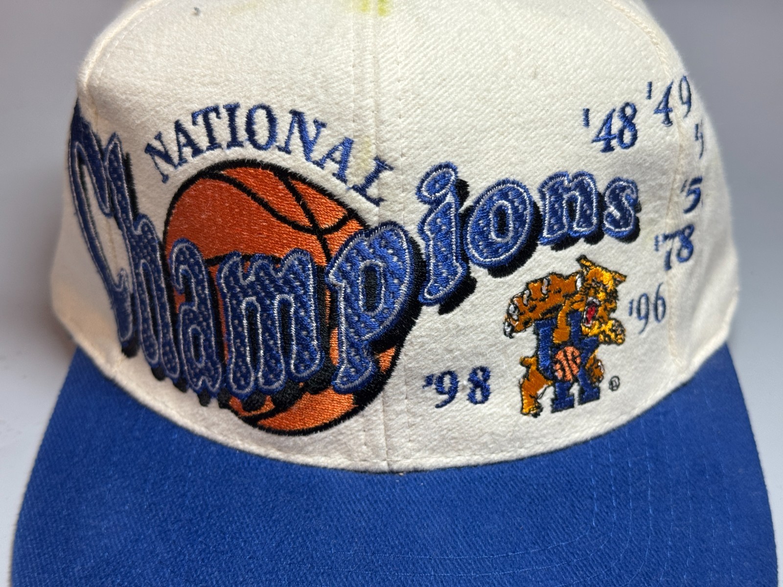 VTG 90s Kentucky Wildcats UK Hat TOW Top Of World ’96 Champions NCAA Basketball