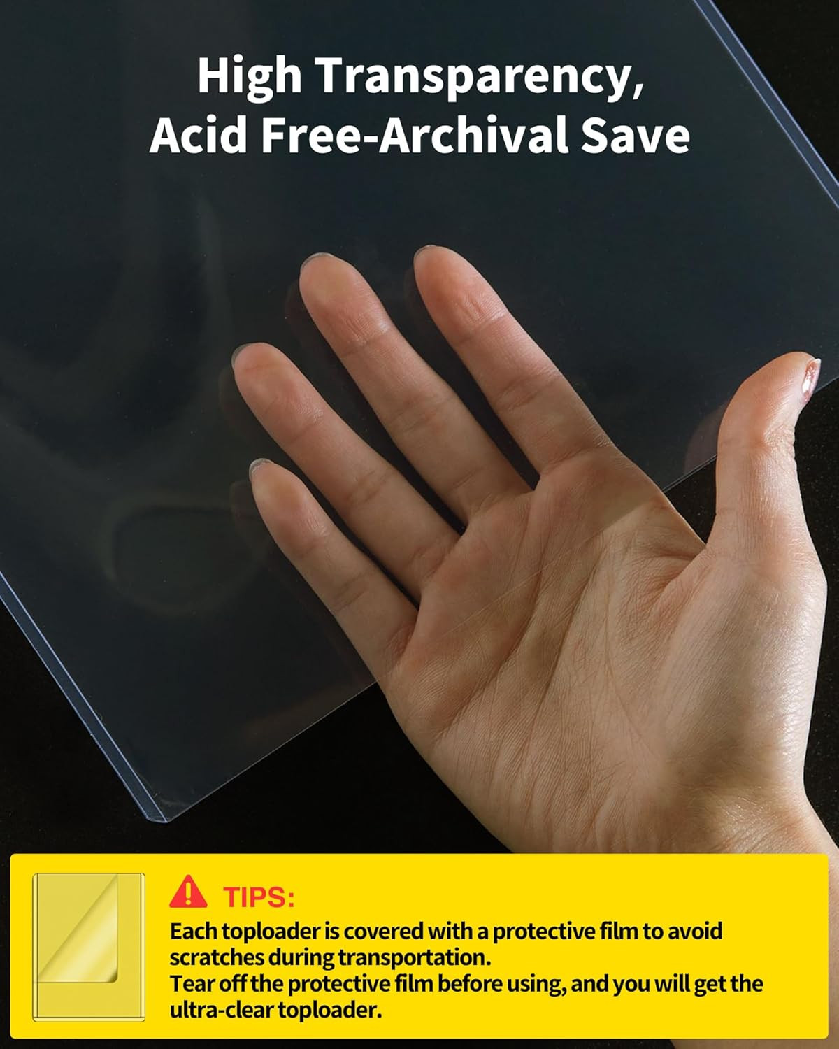 8X10 Toploaders – Clear Rigid Plastic Sleeves (10 Pack), Hard Sheet Protectors f