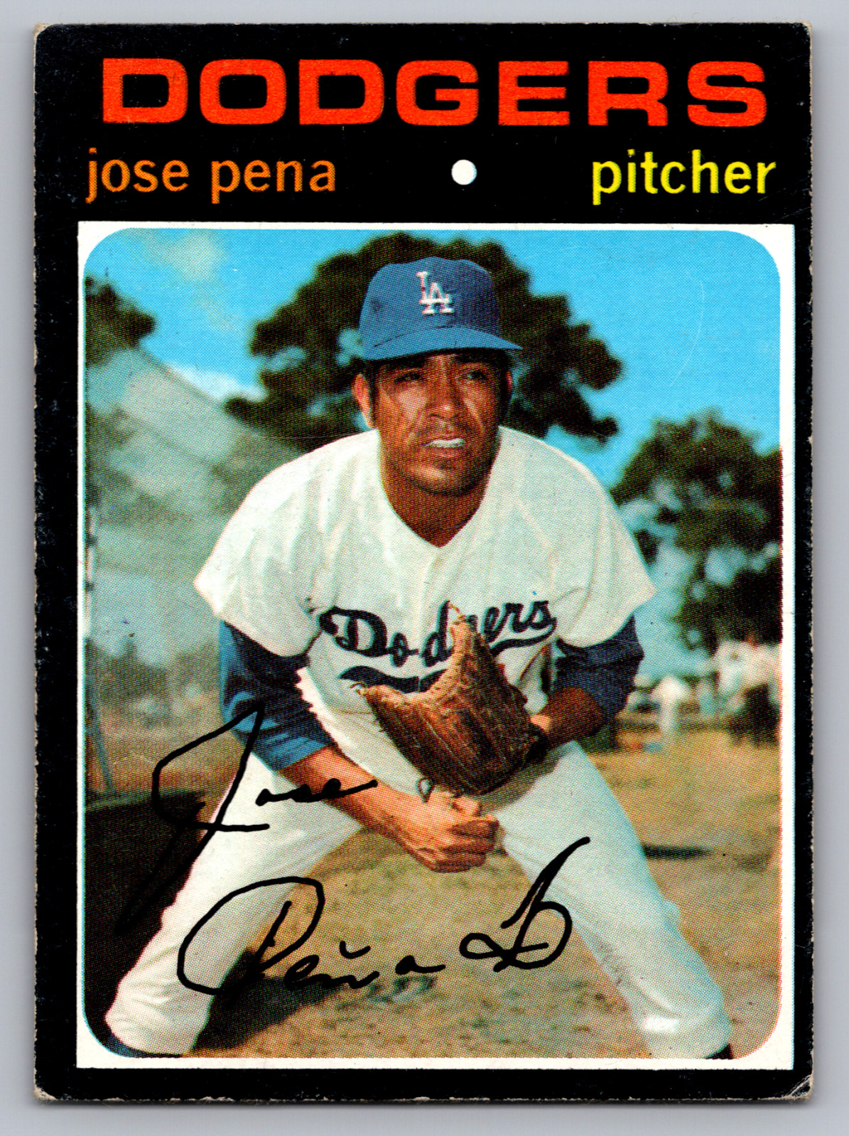 1971 TOPPS #693 JOSE PENA LOS ANGELES DODGERS SP