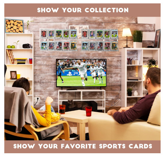 6 Pack Sport Card Display Shelf for Wall – Hold up to 30 Trading Cards, Acrylic