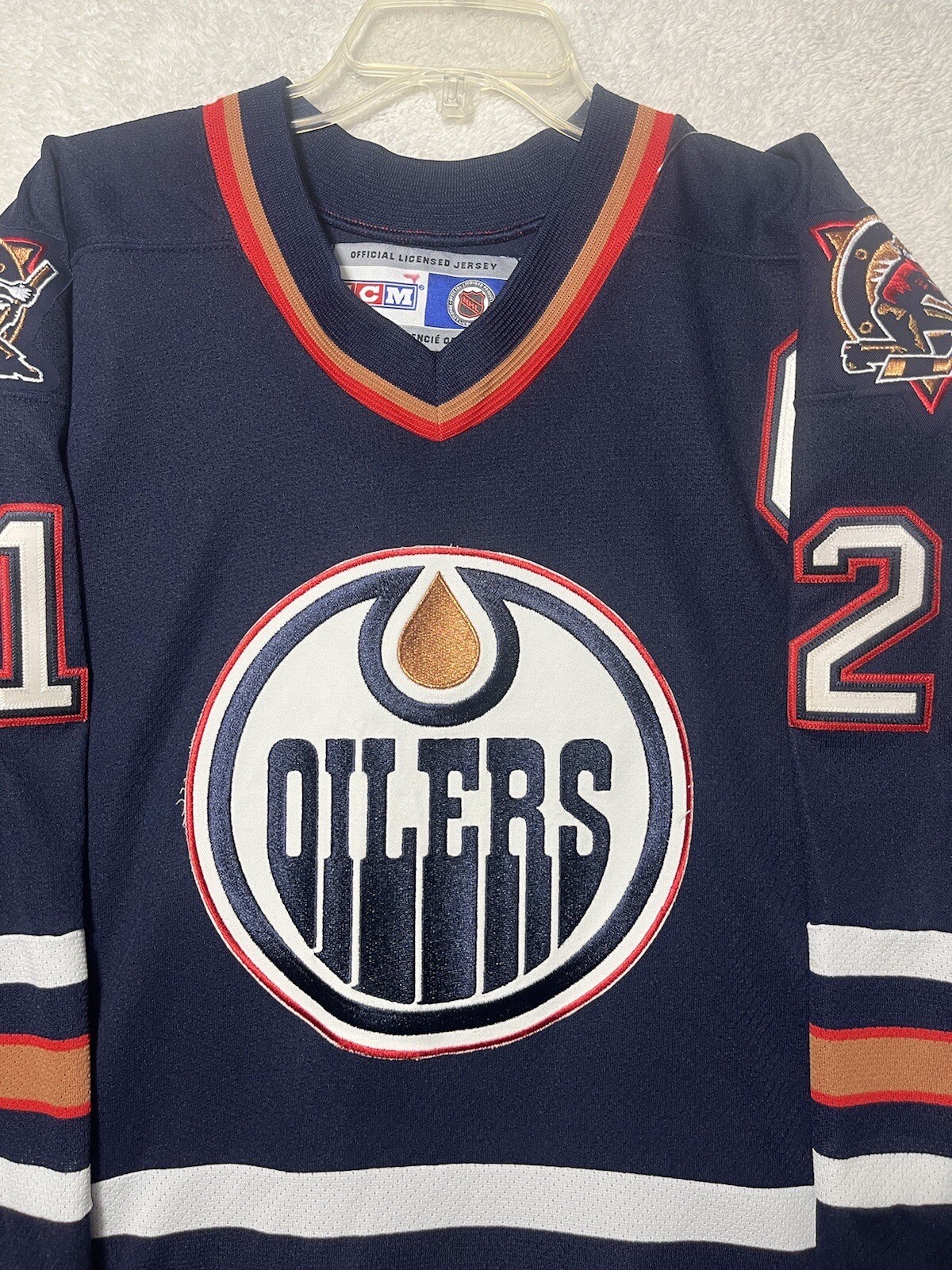 JASON SMITH EDMONTON OILERS CCM STANLEY CUP REPLICA JERSEY XXL NEVER WORN..