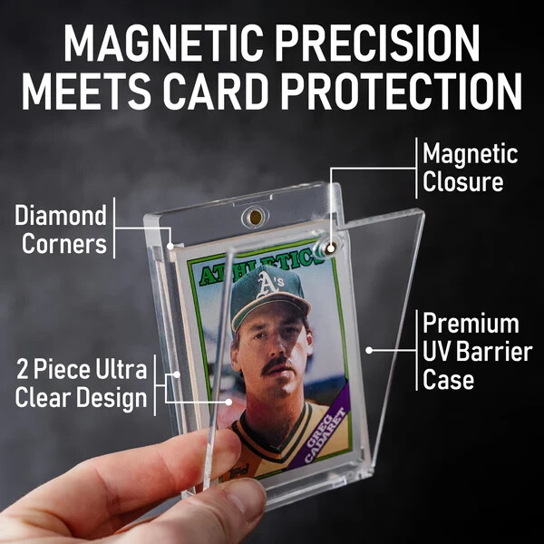 25 Premium Magnetic Card Holders 360PT Trading Card UV Protectors Ultra Clear