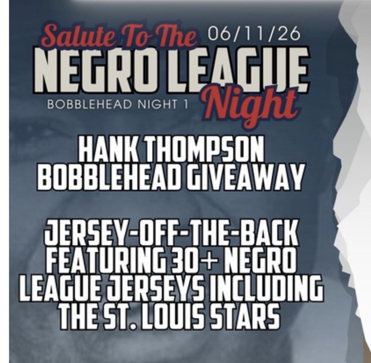 Hank Thompson Bobblehead Gateway Grizzlies St Louis Browns SGA NIB 6/11/26 STL