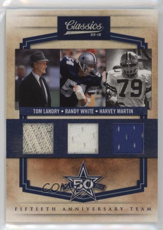2010 Classics Materials 5/30 Harvey Martin Randy White Tom Landry #1 HOF 0my9