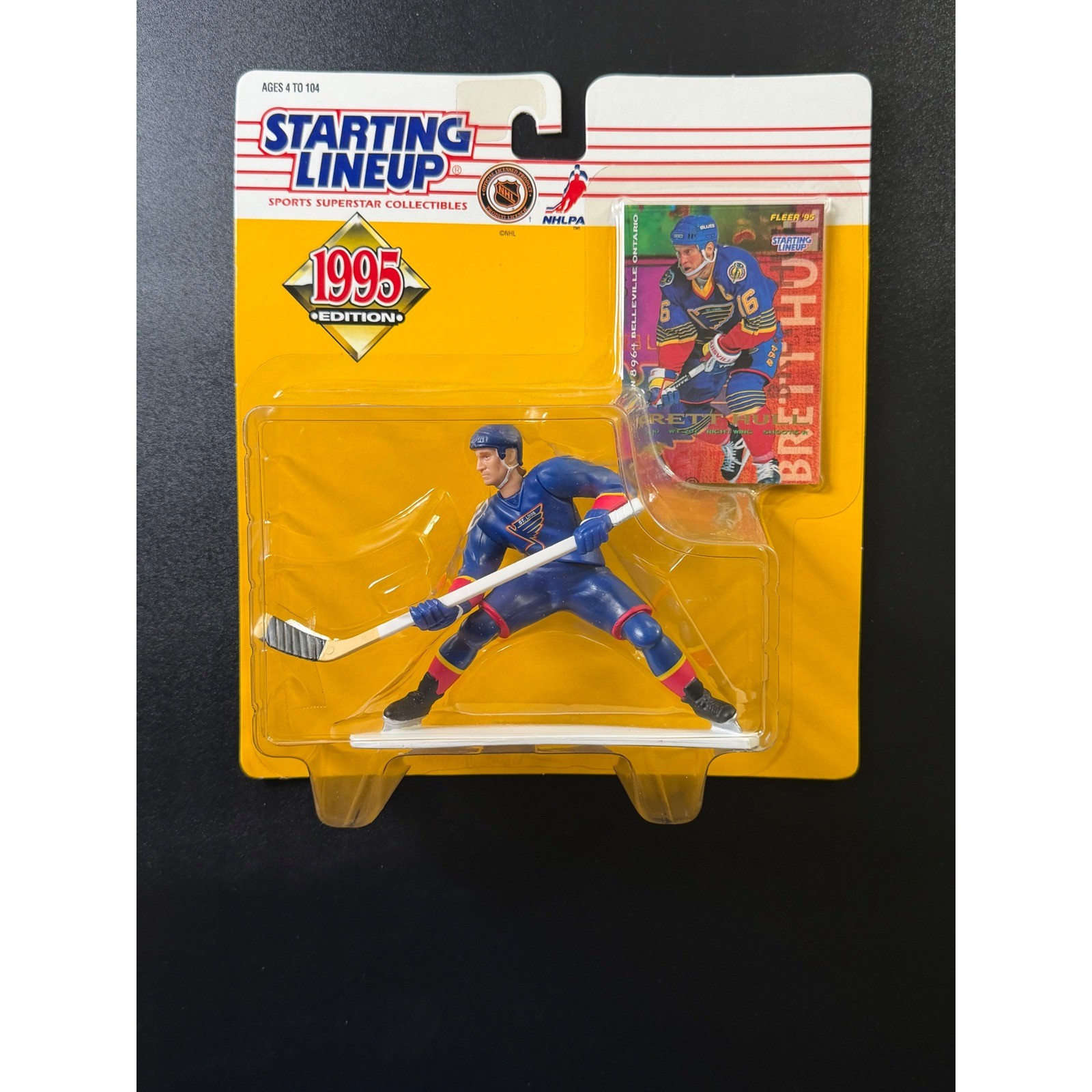 1995 Starting Lineup Brett Hull St Louis Blues NHL Action Figure Kenner New