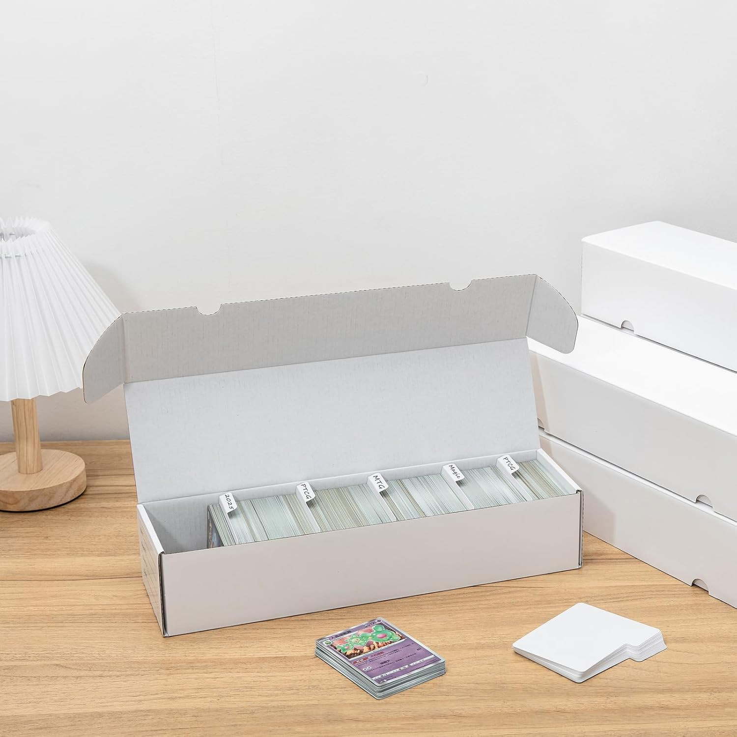 Trading Card Storage Box | 6 Pack • 1100 Count Bulk Card Storage Box | with Divi