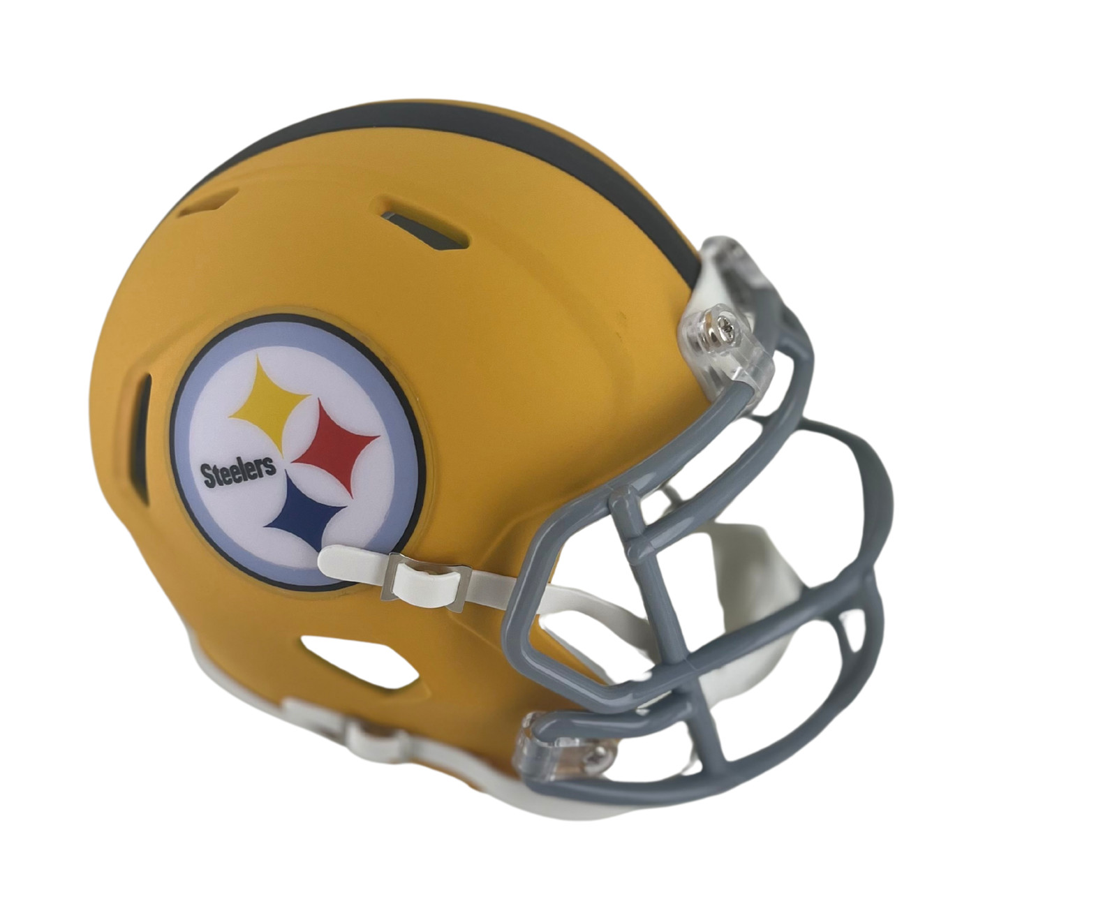 Pittsburgh Steelers New Matte Gold 2025 On-Field Speed Mini Football Helmet