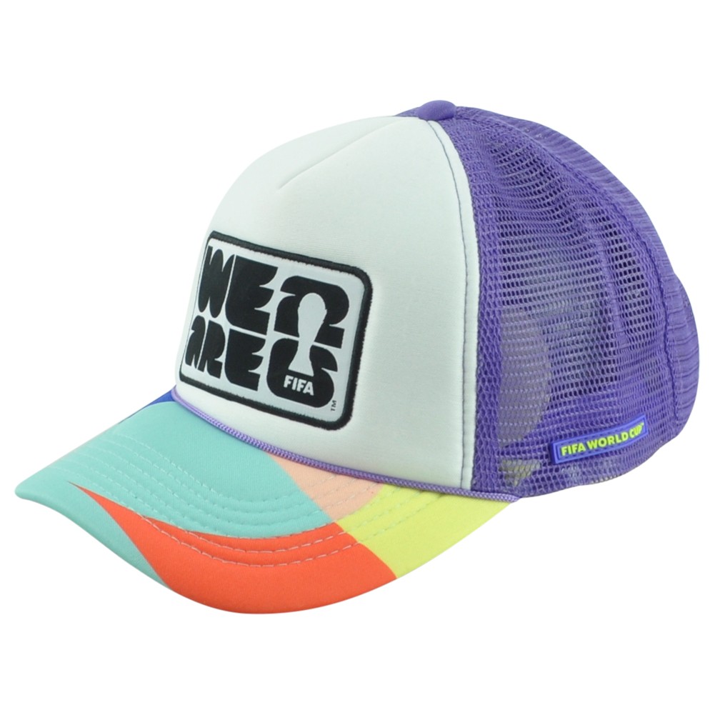 2026 FIFA World Cup Foam Trucker Cord We Are 26 CAN MEX USA White Purple Hat Cap