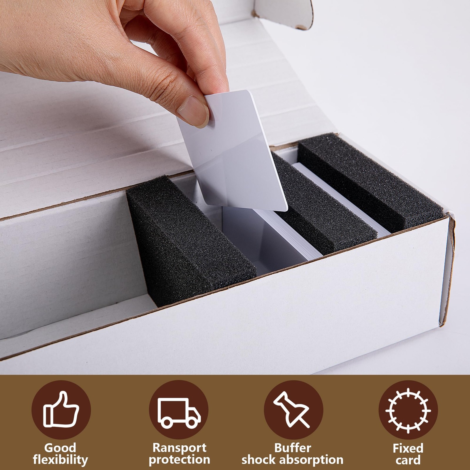 codree 100 Pcs Card Dividers Foam 40D High Elasticity Sponge Trading Card Div…
