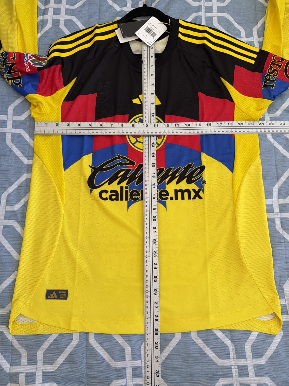 Fidalgo #8 Mens LARGE Adidas Club America Authentic Patrio Mexican Home Jersey