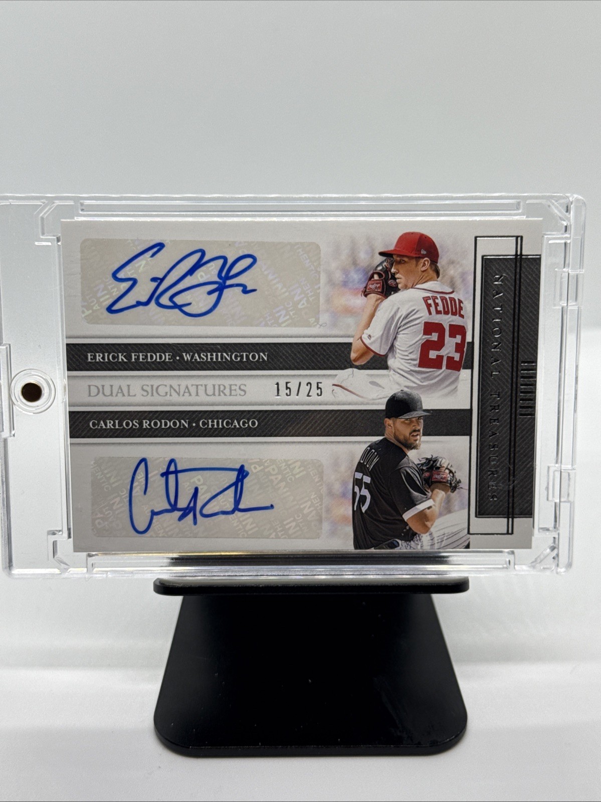 ERICK FEDDE CARLOS RODON 2020 Panini National Treasures Dual Signatures /25 Auto