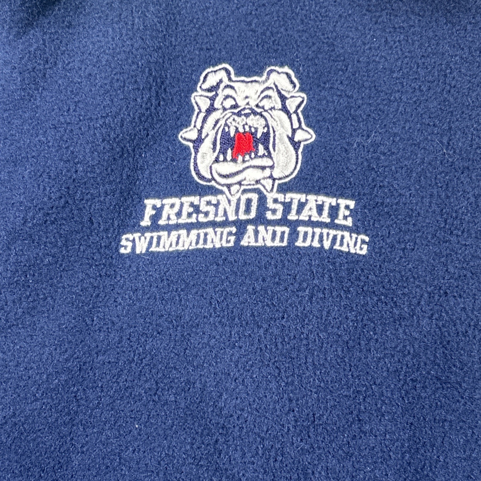Fresno State Bulldogs Fleece Vest Adidas Full Zip Mens Swimming Diving Team