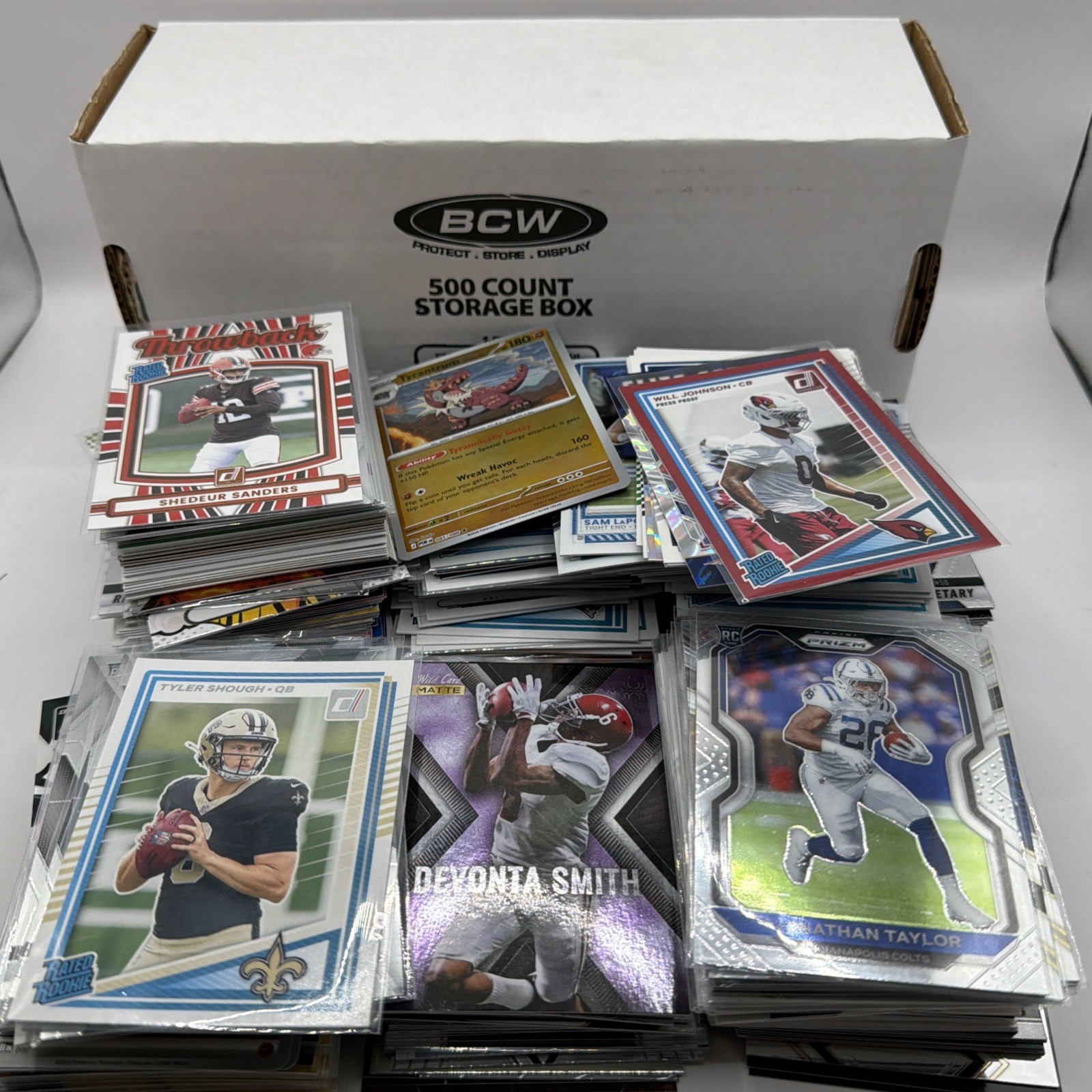 500 Random Football, Baseball, Basketball Cards Base, Inserts, Bulk Card Lot