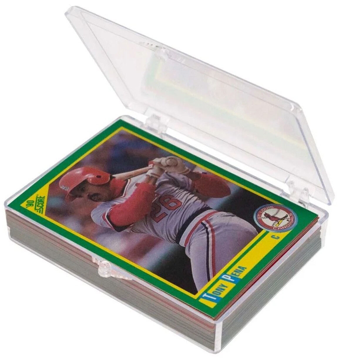 10 BCW 55 Count Clear Hinged Card Storage Boxes Case Holder Sports Trading mtg