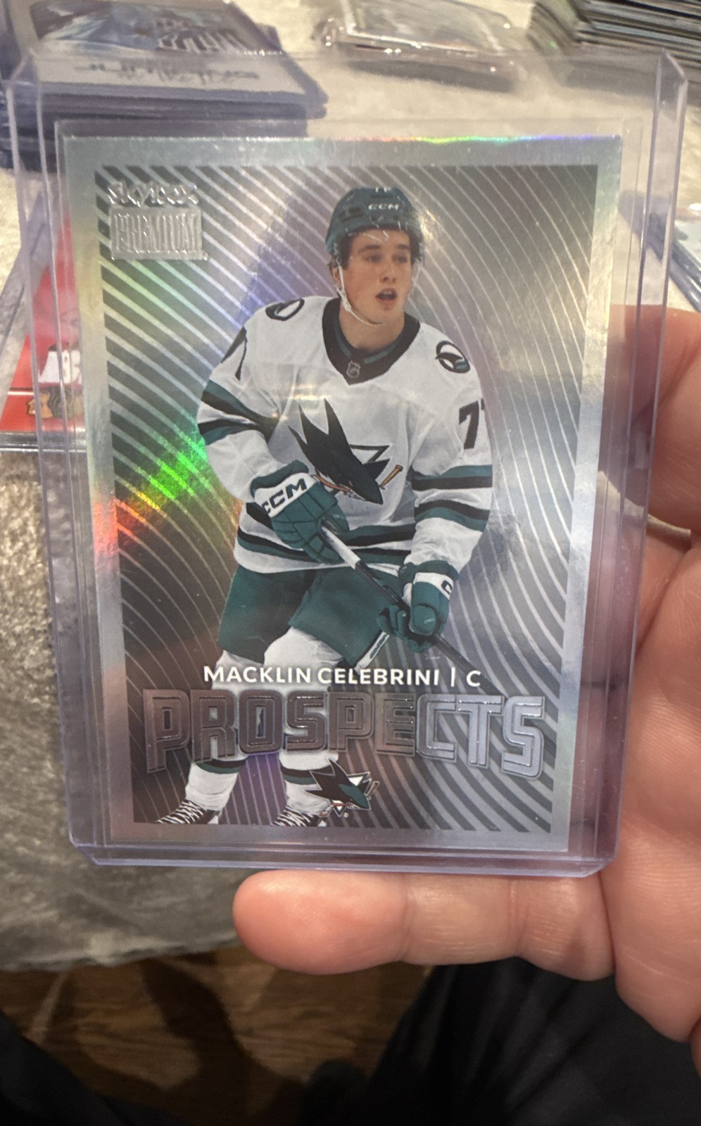 2024-25 Skybox Metal Universe – Premium Prospects Macklin Celebrini #PP-2 (RC)
