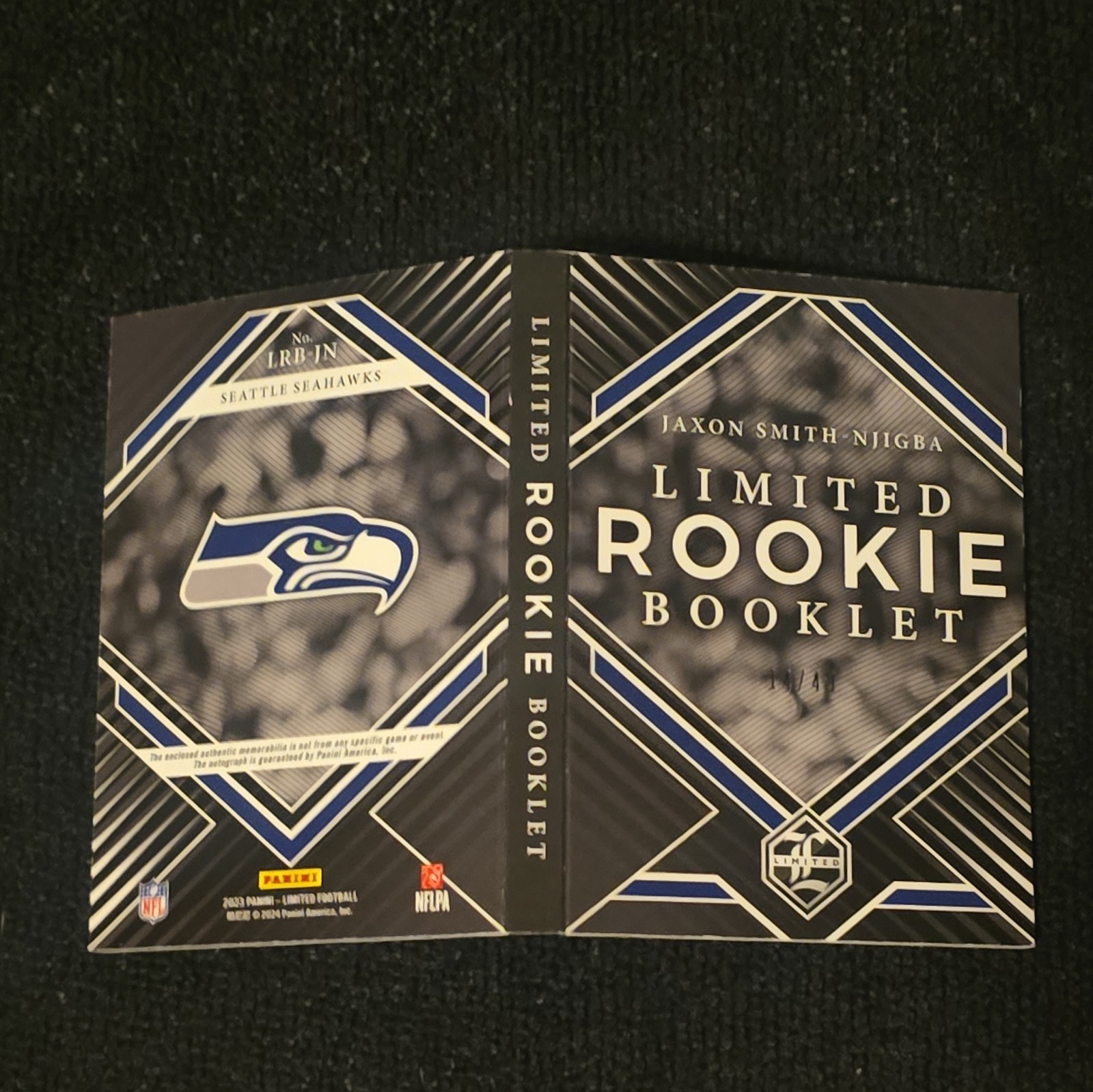2023 Panini limited booklet Jaxon Smith-Njigba Rookie Patch Auto /49