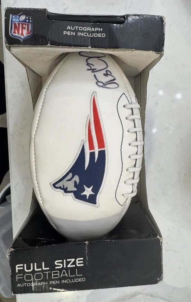 Aaron Hernandez Signed Full Size Football Personal Holo/ Palm Beach COA