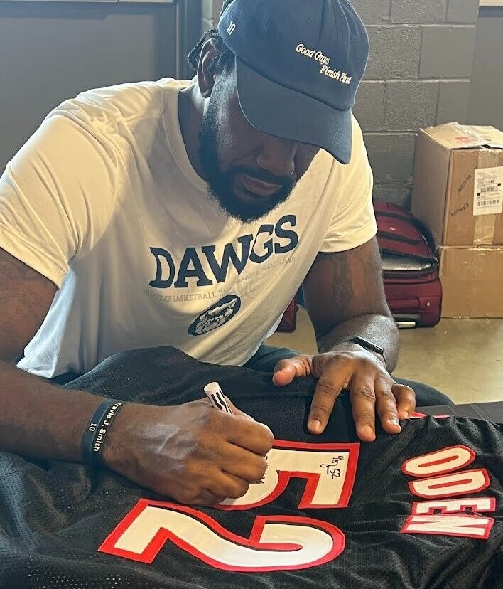 Greg Oden Signed Auto Portland Custom Jersey w/ #1 Pick Beckett Witness BAS COA