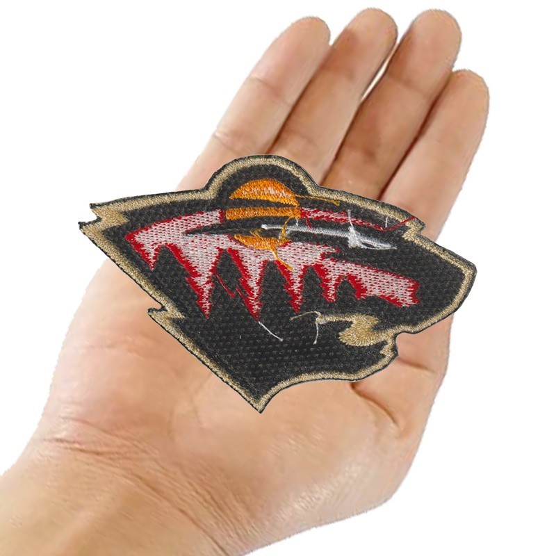 Wholesale Minnesota Wild Ice Hockey Logo Size 3.3 in x 2.8 in Sew Iron On Patch