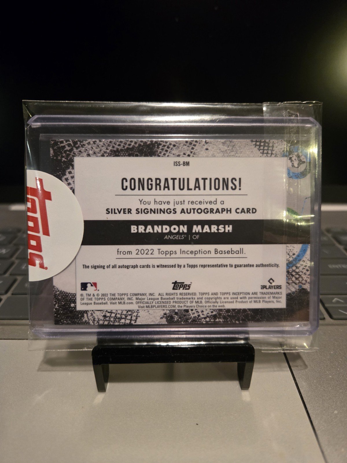 2022 Topps Inception – Brandon Marsh RC Silver Signing Auto #26/99 -Topps Sealed