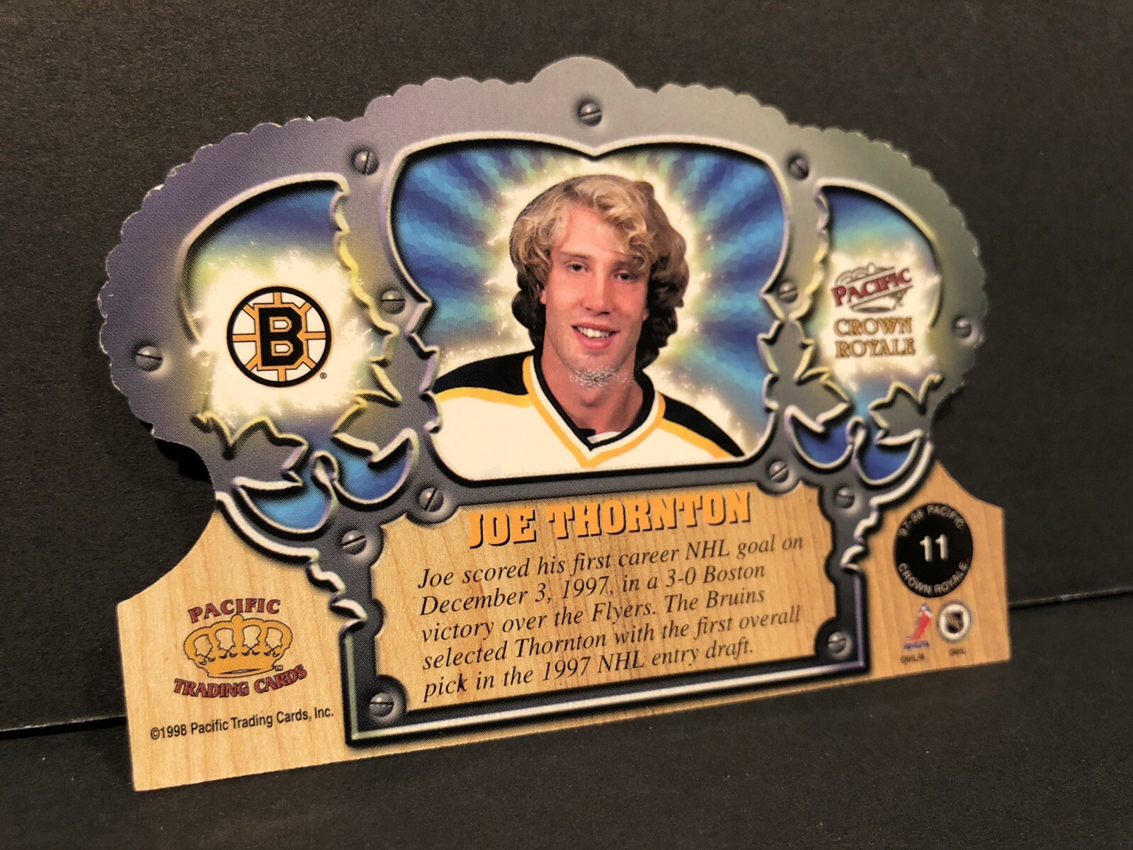 1997-98 Pacific Crown Royale Silver Joe Thornton #11 Boston Bruins Hockey NHL!