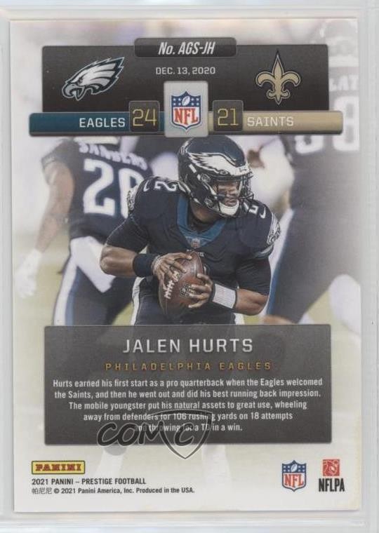2021 Panini Prestige Any Given Sunday Jalen Hurts #AGS-JH 0as9