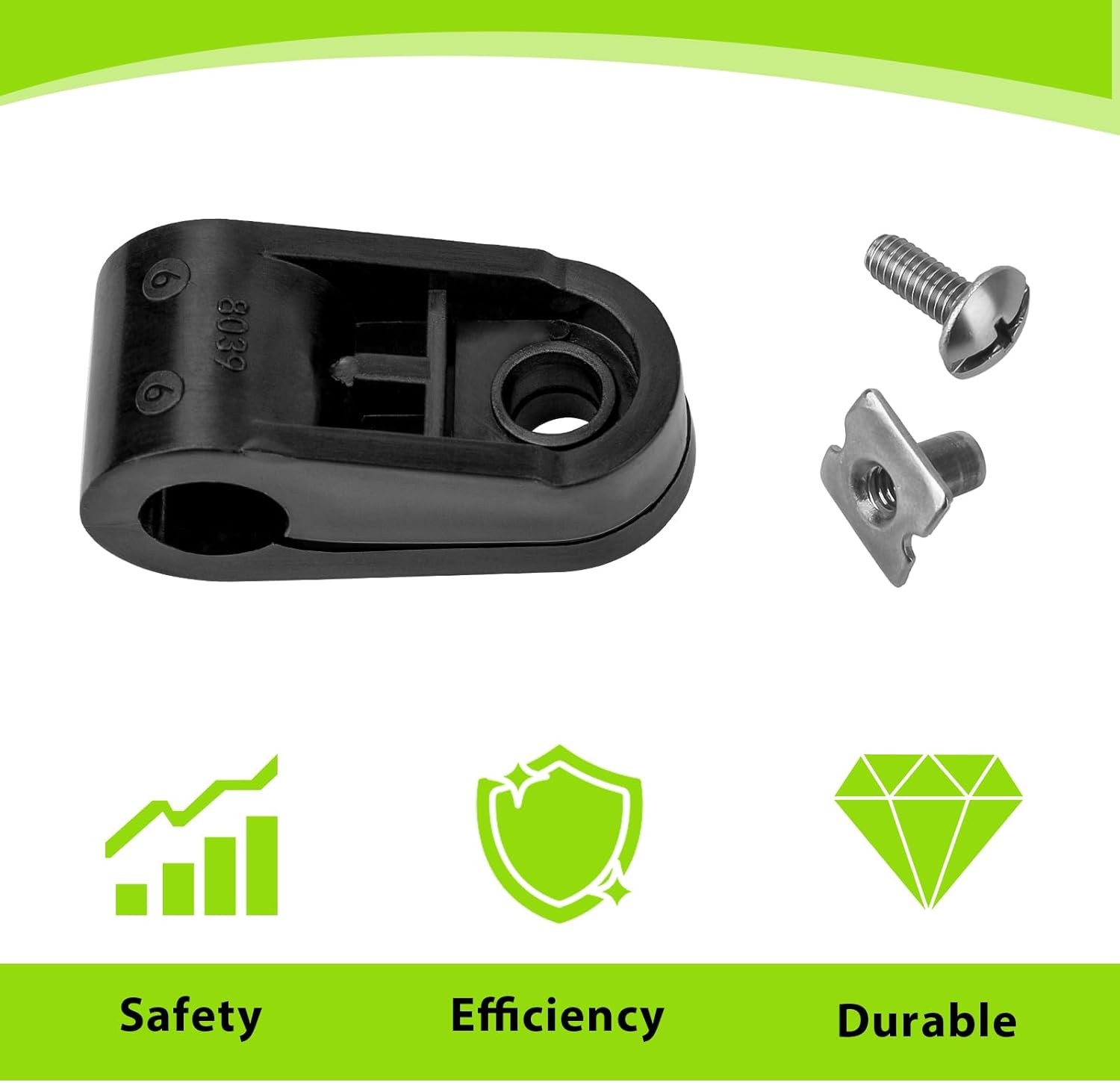 Football Helmet Clips Screws Nuts Compatible with Schutt F7 & One Size, Black