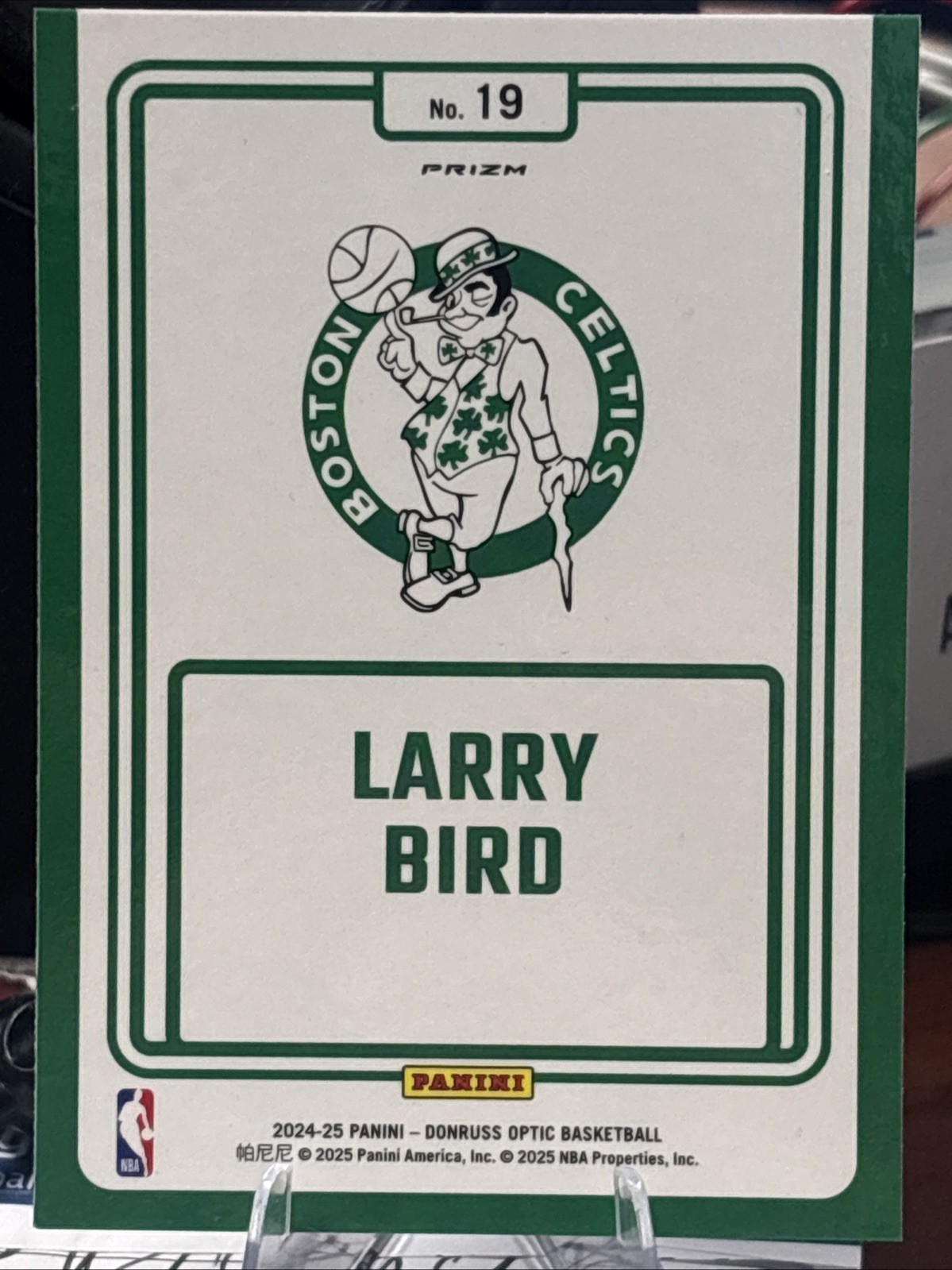 2024-25 Panini Donruss Optic Winner Stays Larry Bird #19 Purple Prizm Celtics