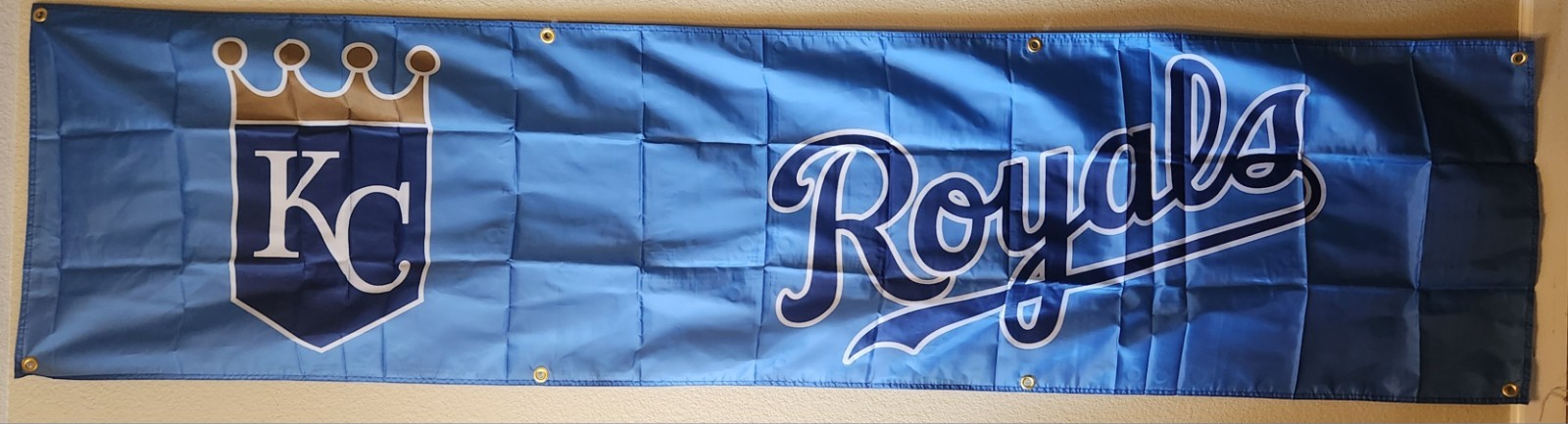 Kansas City Royals MLB Huge 2×8 Foot Banner Flag With Metal Grommets