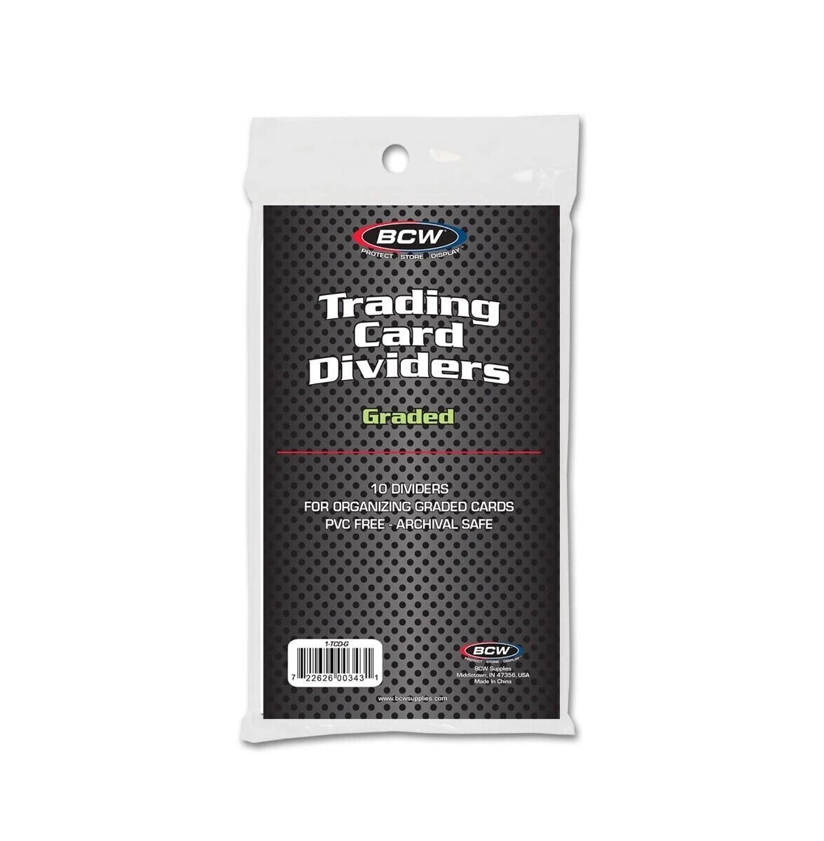 (50) BCW Graded Trading Card Dividers Lot of 5 Packs Use With PSA, BGS, SGC, CSG