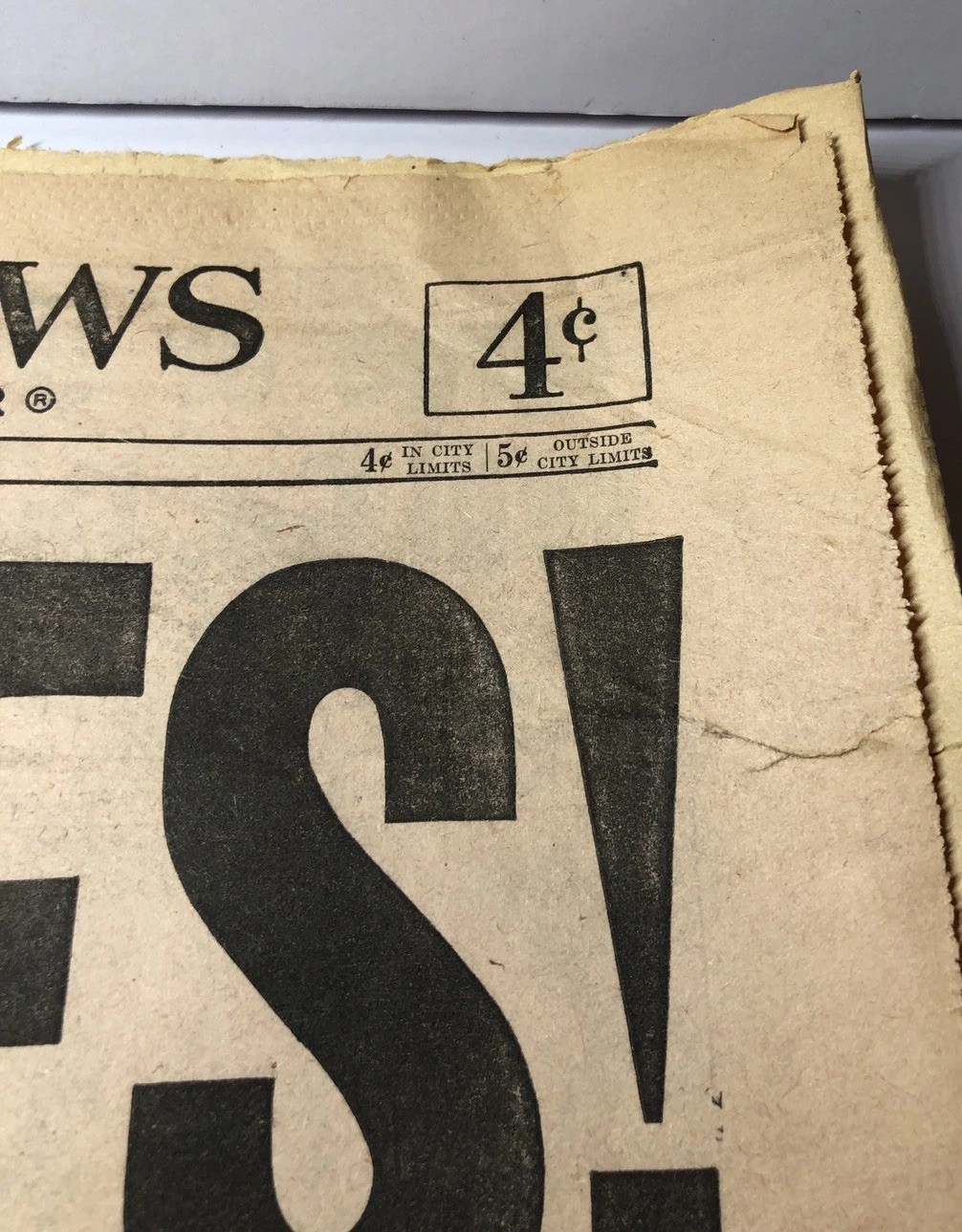 “THE CATCH” Willie Mays Newspaper Daily News NY 1954 MLB World Series Game 1 Sep