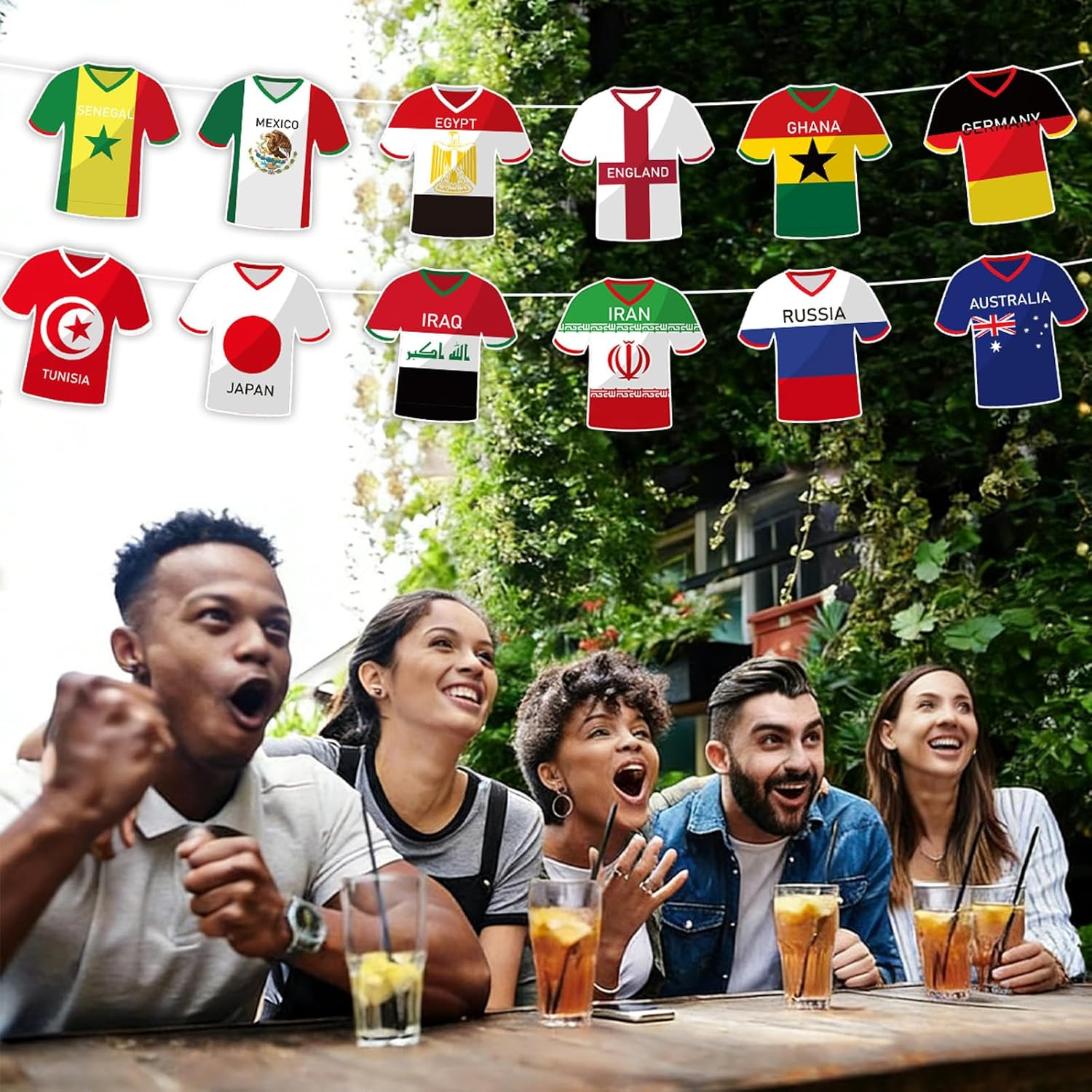 For 2026 World Cup Soccer Jersey Flags Bunting Banner – 49 Vibrant Internatio…