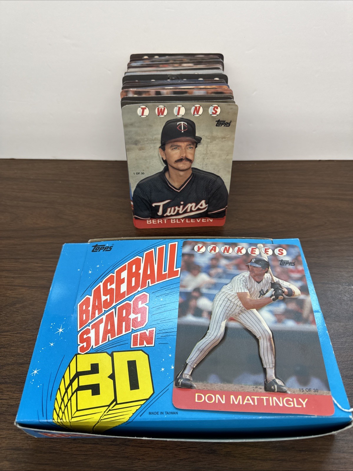 1986 Topps 3D 3-D Baseball Stars Complete Set 1-30 With Original Box