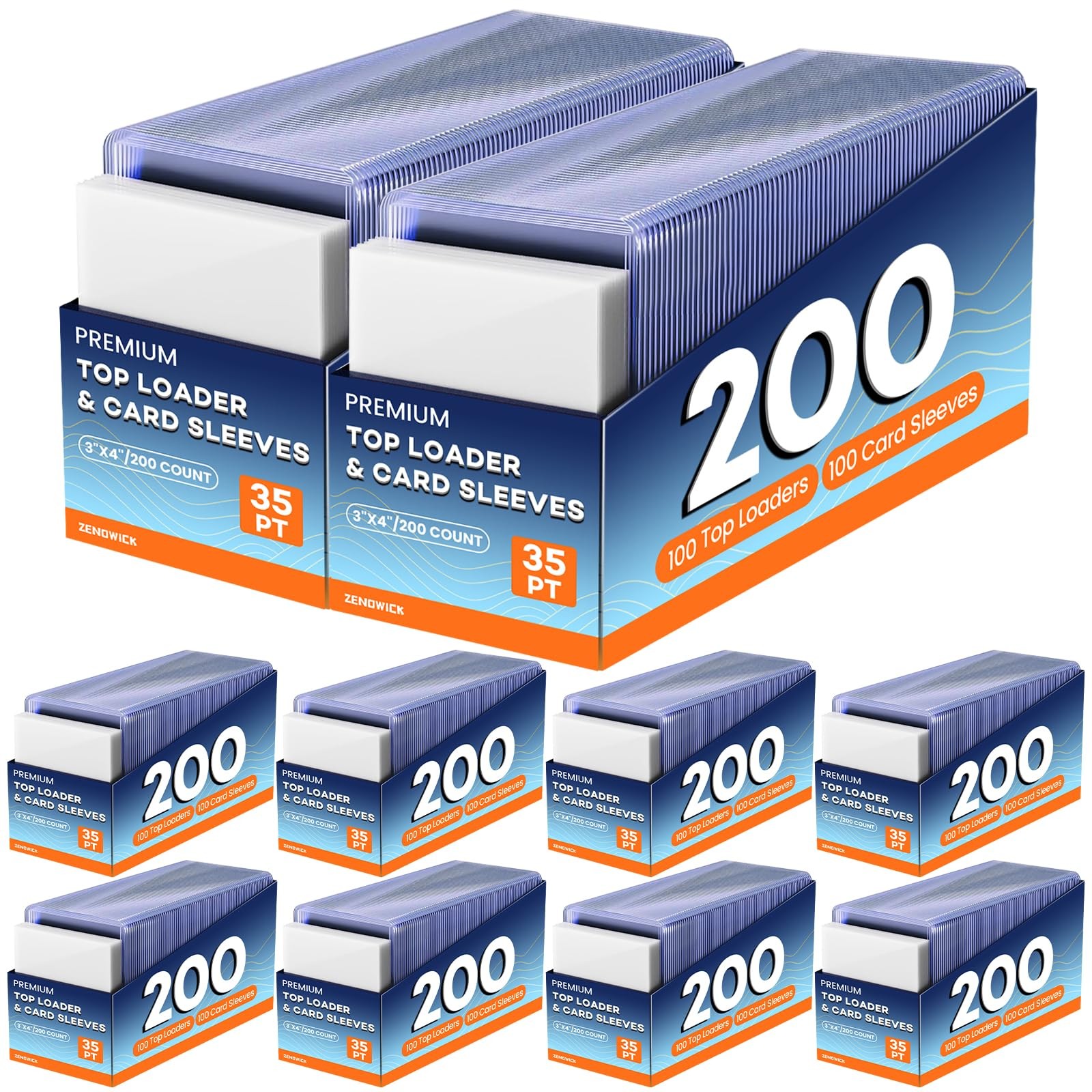 Card Sleeves 2000 3″ x 4″ 1000 Top Loaders 1000 Penny Sleeves Baseball Football