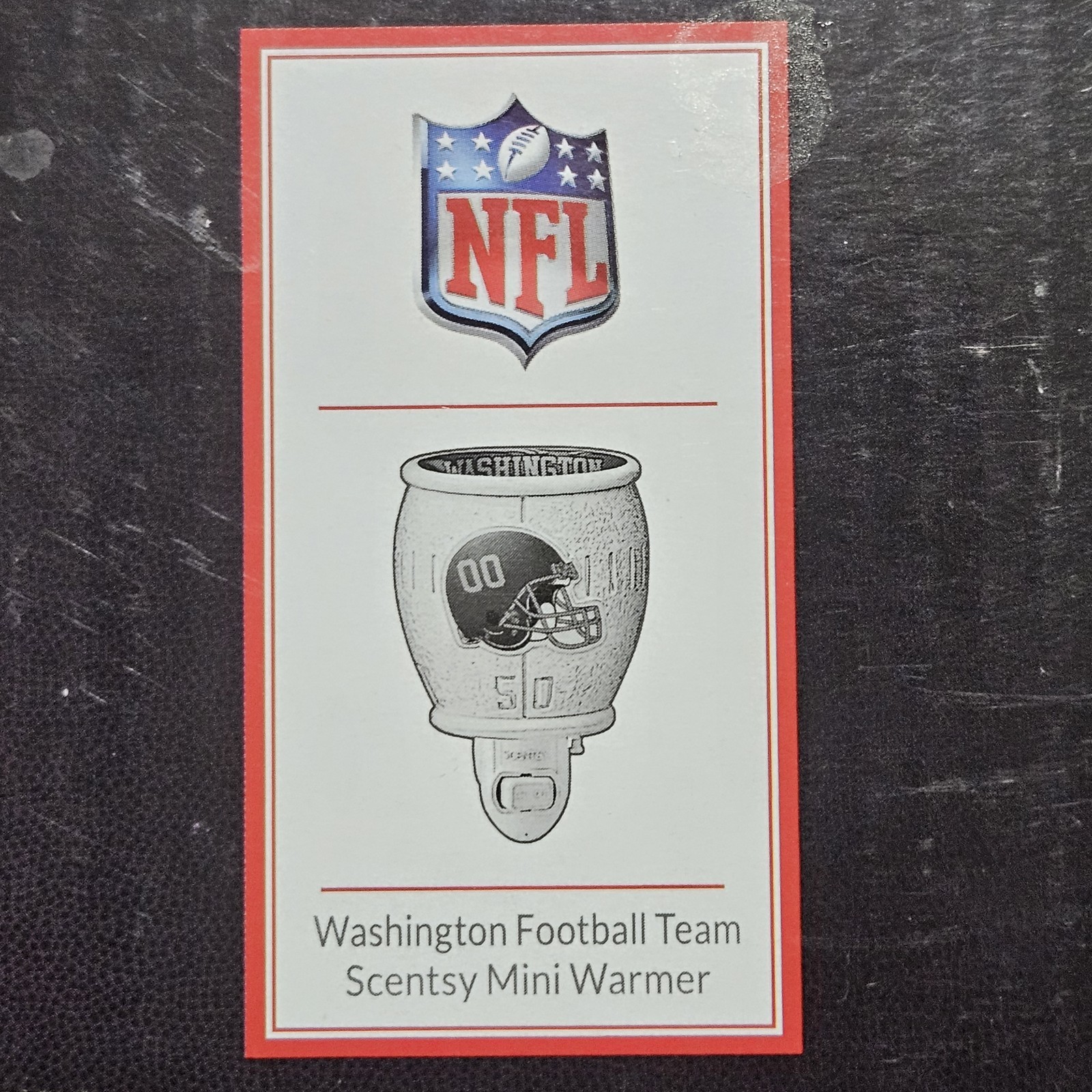 Scentsy NFL Washington Football Team Mini Warmer New in Box Retired