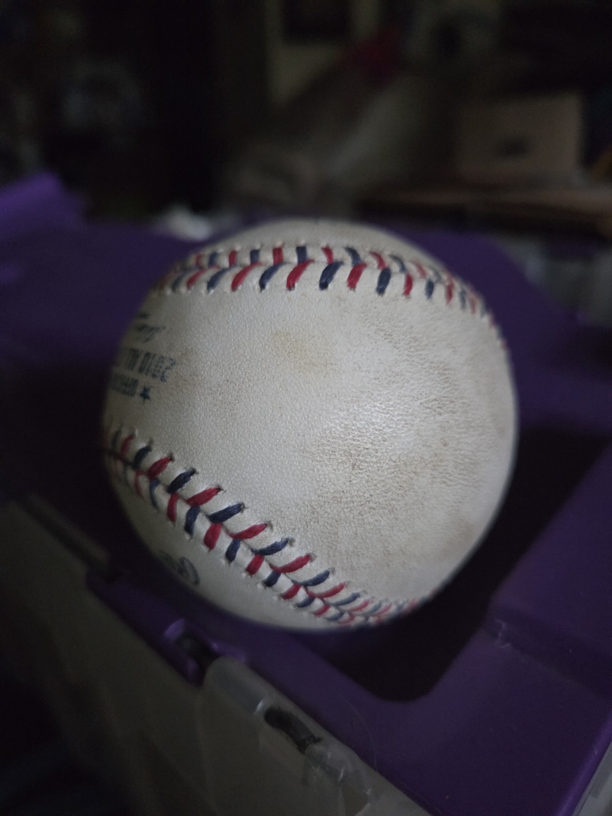 2010 All Star Game Used Baseball Anaheim Angels Mike Trout Infield Dirt Marked