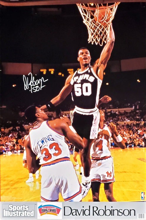 Sports Illustrated Autographed Poster Spurs #50 Signed 12x8in Metal Sign Poster