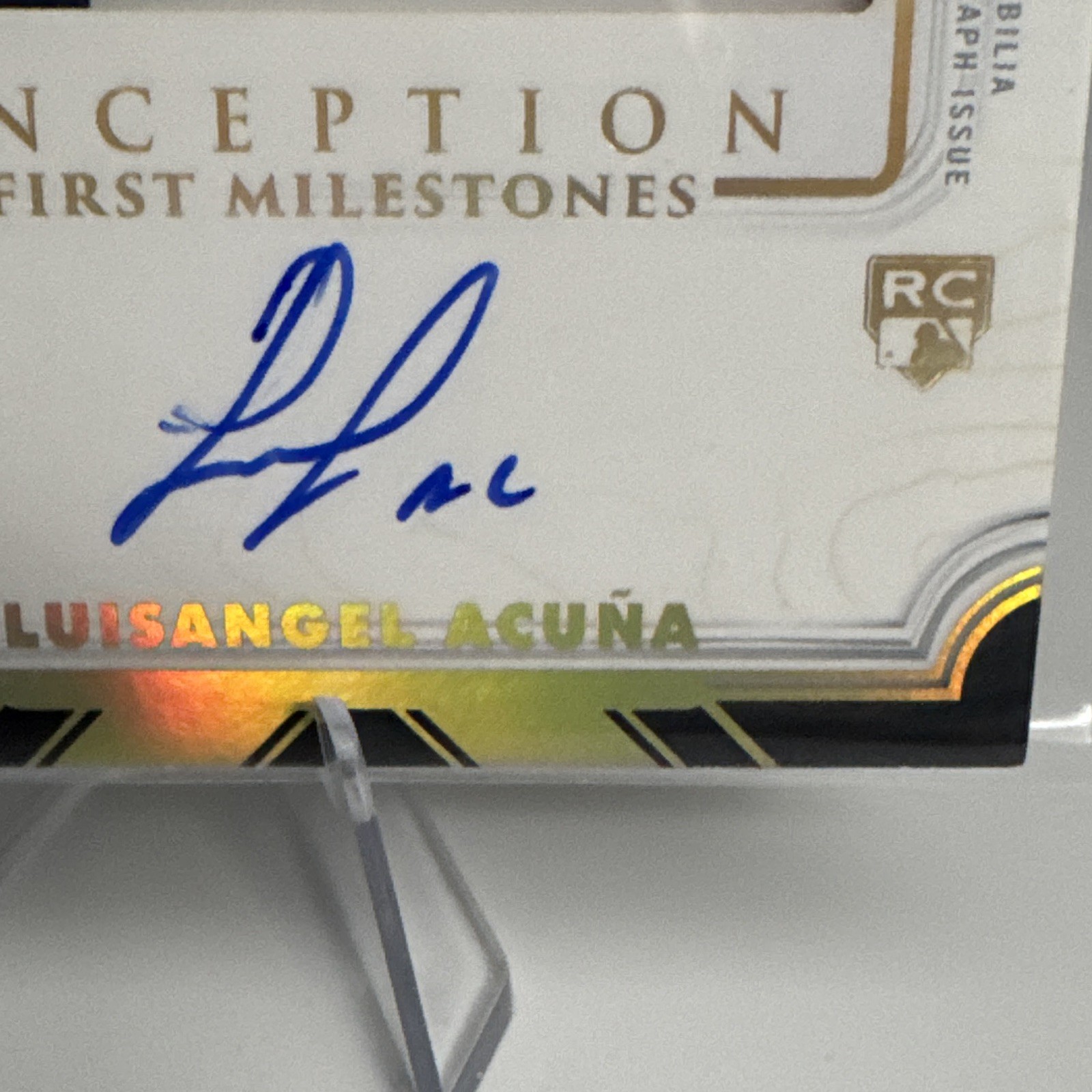 🔥UNIQUE 1/1🔥 2025 Inception Luisangel Acuna Auto Relic ROOKIE First Milestones