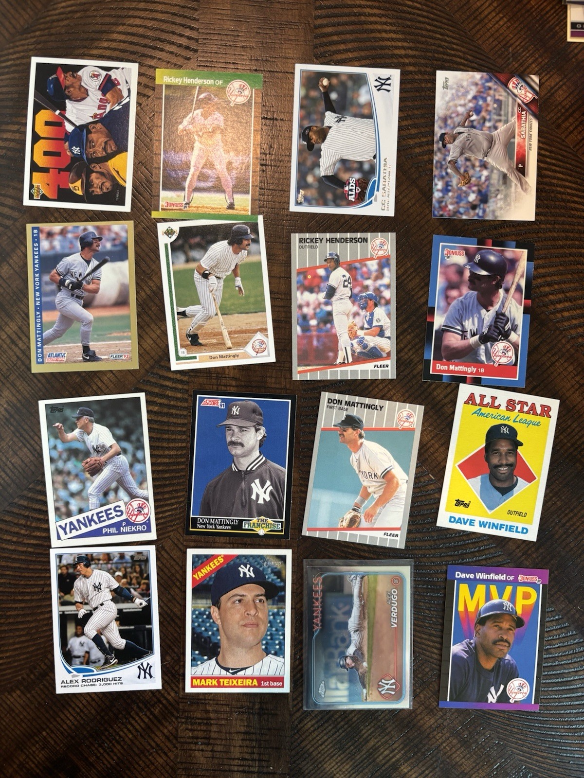 Lot of 3200 New York Yankees Mattingly, Winfield, Sabathia, Henderson, LOADED!!!