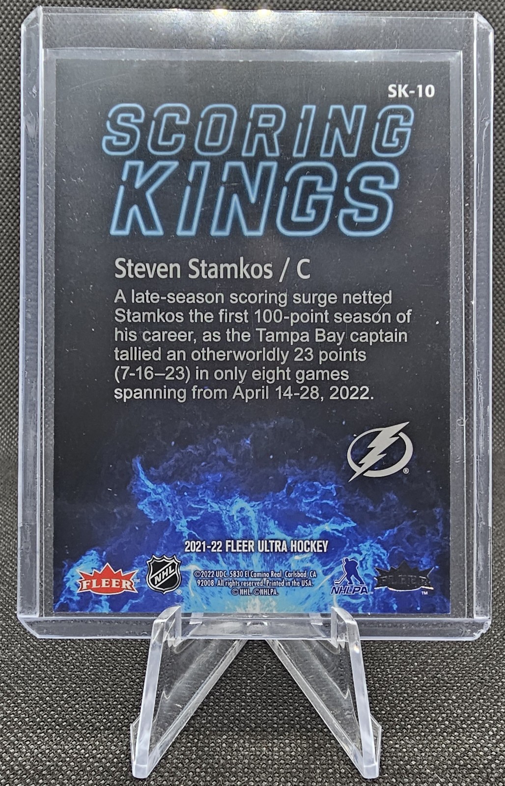 2021-22 Upper Deck Fleer Ultra Scoring Kings Steven Stamkos #SK-10 TB Lightning
