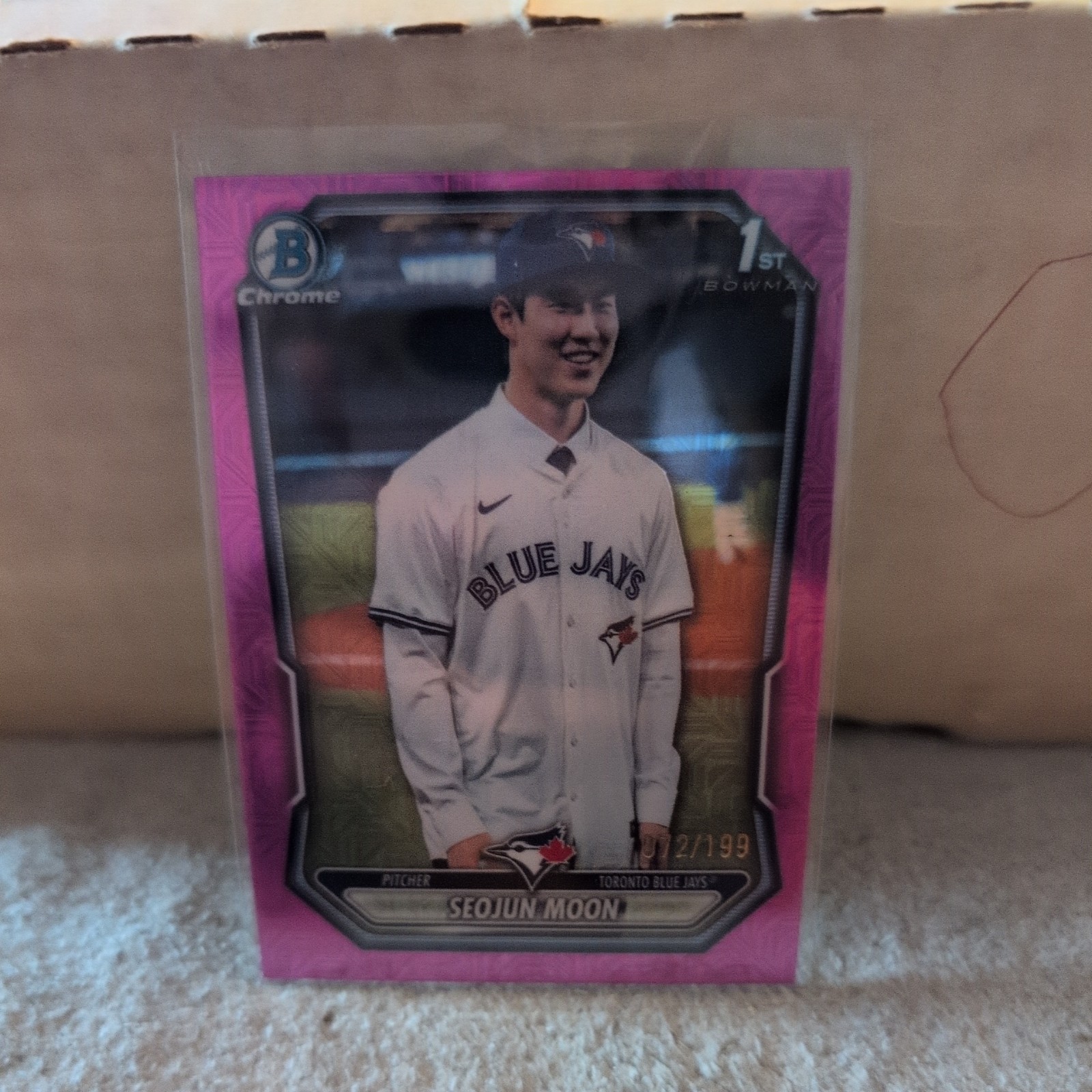 2026 Bowman Chrome Seojun Moon Fuchsia Mojo Refractor /199 Jays #BCP-127