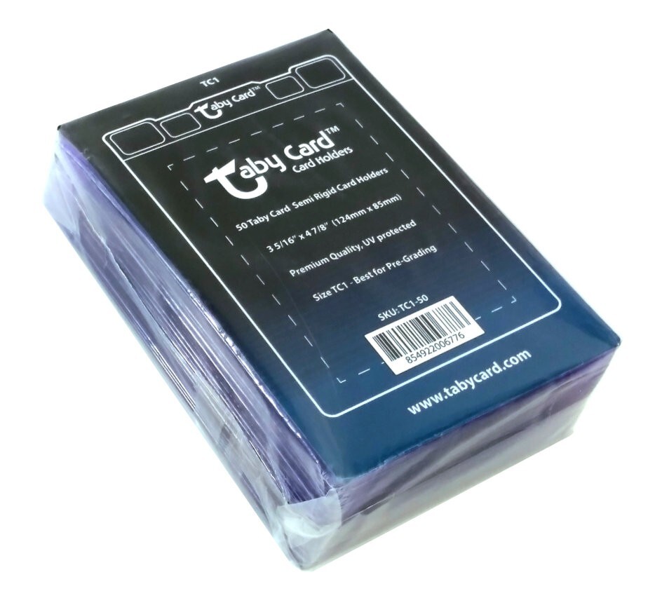 2000 Ct. Case Taby Card™ TC1 Semi Rigid Card Holders – 200 ea. x 10 Boxes
