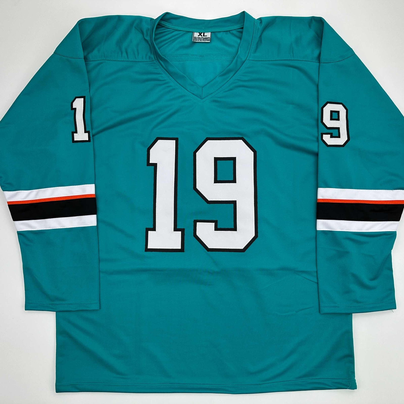 Facsimile Autographed Joe Thornton San Jose Teal Reprint Jersey Size Men’s XL