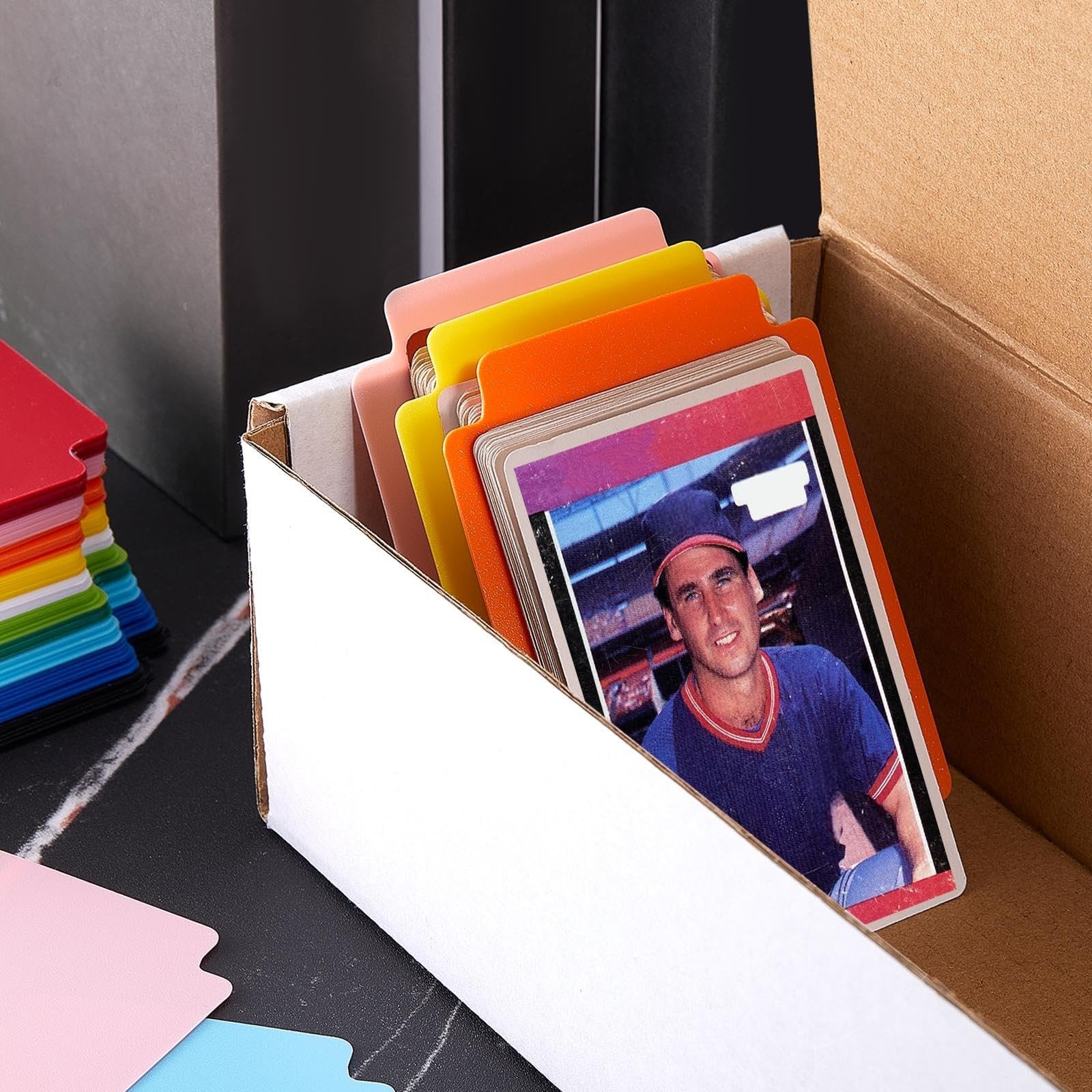 50PCS Trading Card Dividers Frosted Plastic Tabs Organizer for TCG Sports