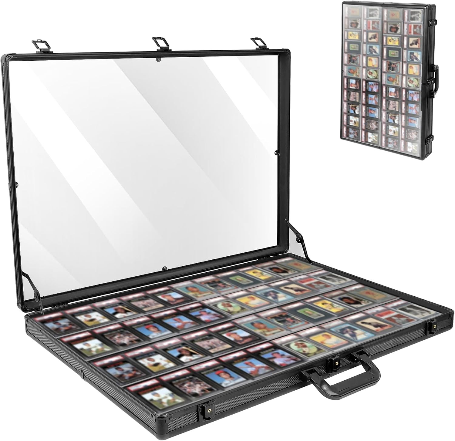 Acrylic-Covered 34 in x 22 in Aluminum Display Case for Sports & TCG Collection