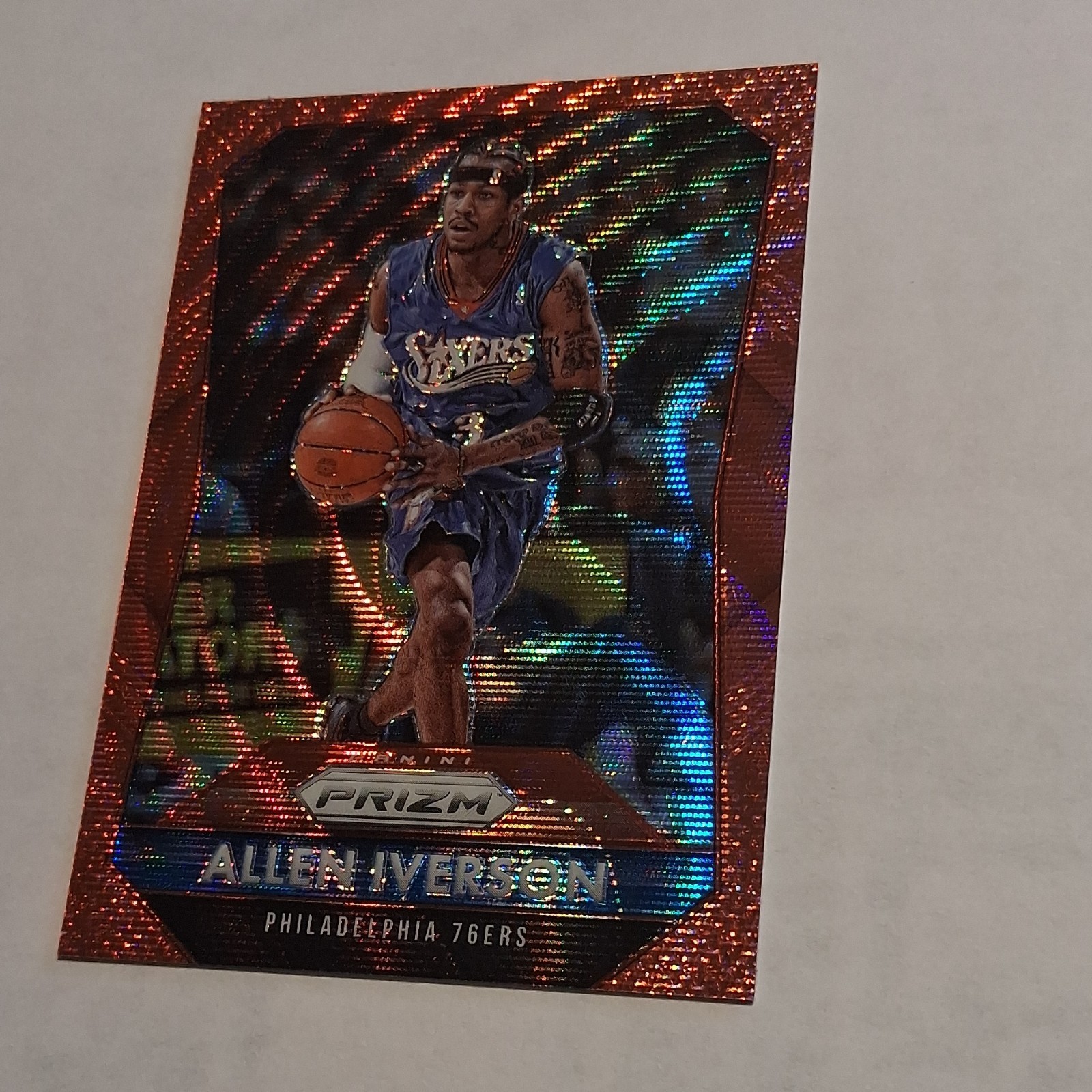 Panini Prizm 2015-16 Allen Iverson #286 Ruby Wave Prizm /350 76ers