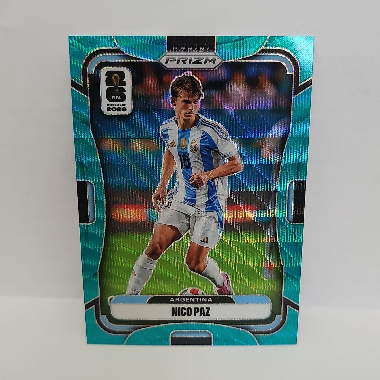 2026 Prizm World Cup NICO PAZ Teal Wave /99 ARGENTINA