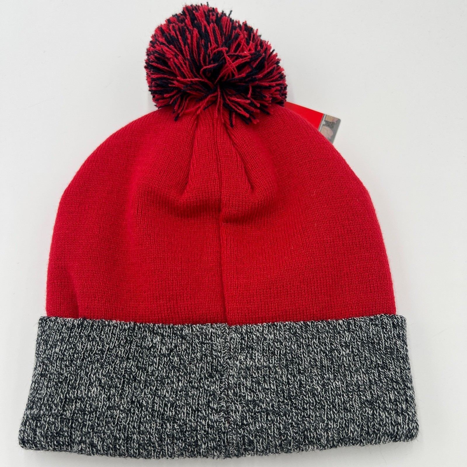 MLS New England Revolution Red Cuffed Pom Beanie Hat Retro Kick Logo OSFM NEW